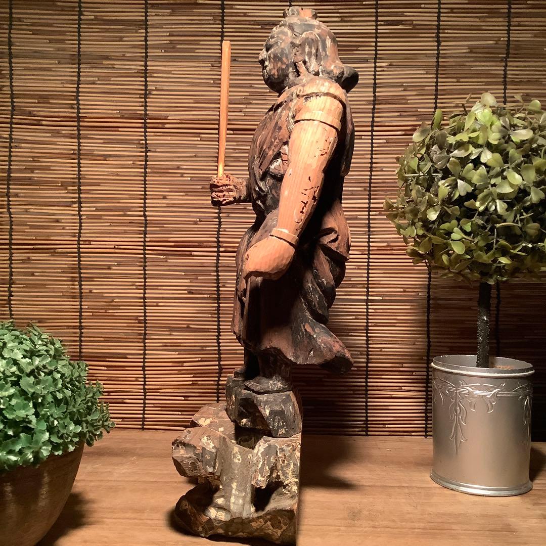 平安〜鎌倉時代・密教￼護法善神「憤怒・不動明王」不動信仰・神仏守護神・寄木造