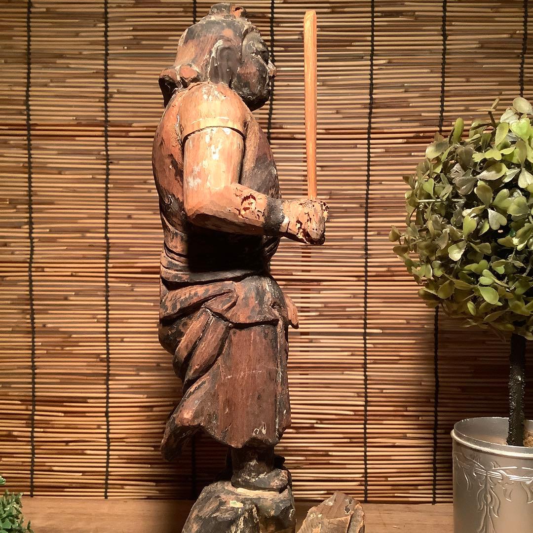 平安〜鎌倉時代・密教￼護法善神「憤怒・不動明王」不動信仰・神仏守護神・寄木造