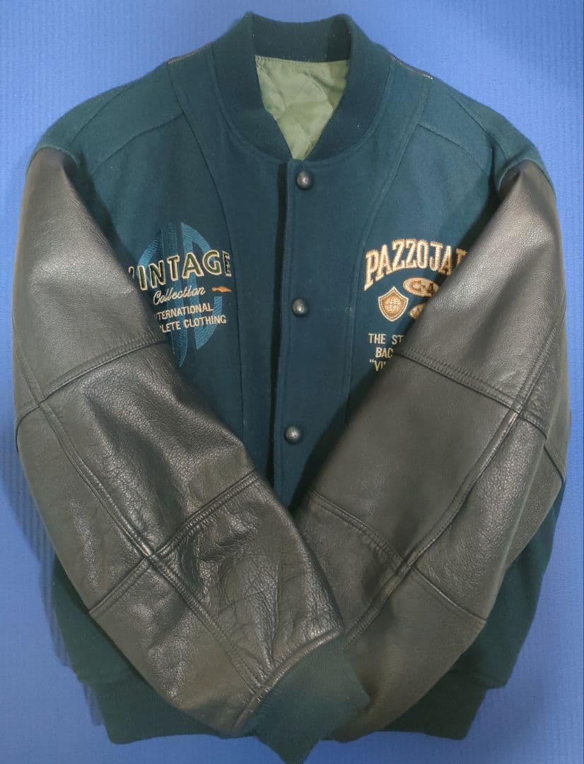 【希少】PAZZO スタジャン レザー 日本製 Vintage 90s 古着