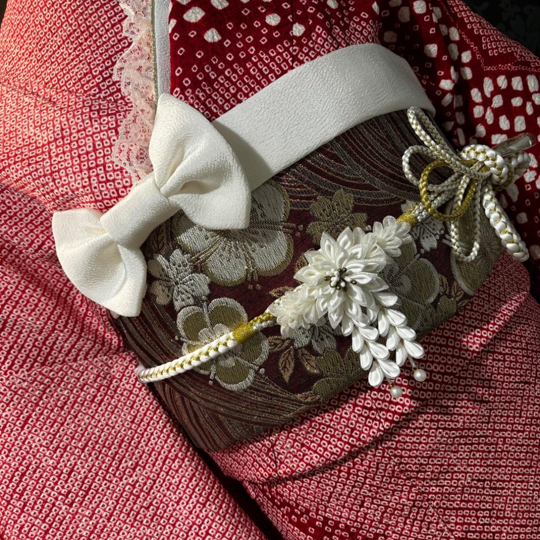 美品　総絞り　手絞り　金駒刺繍　花模様　逸品　振袖　フルセット 振り袖