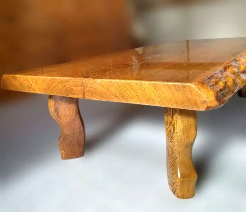 【送料無料・匿名配送】天然木 1枚板 欅 座卓 テーブル