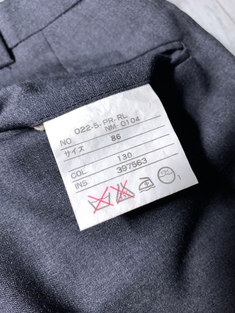 90s ラルフローレン 2タック ウール ワイド スラックス グレー W33