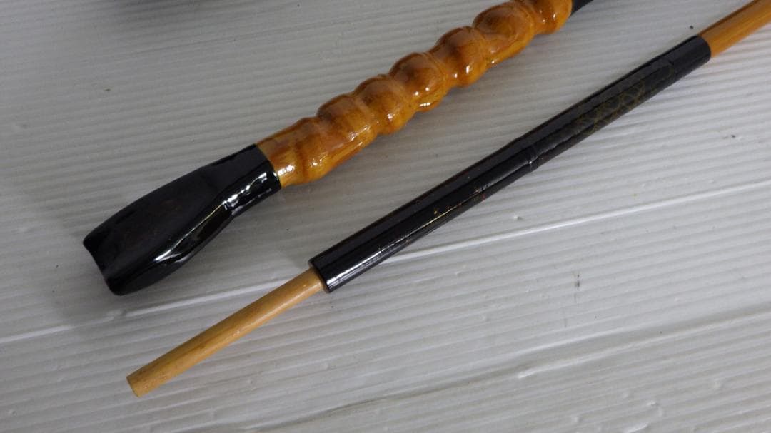 757/美品　和竿　船竿 一点物 収納袋付き　④