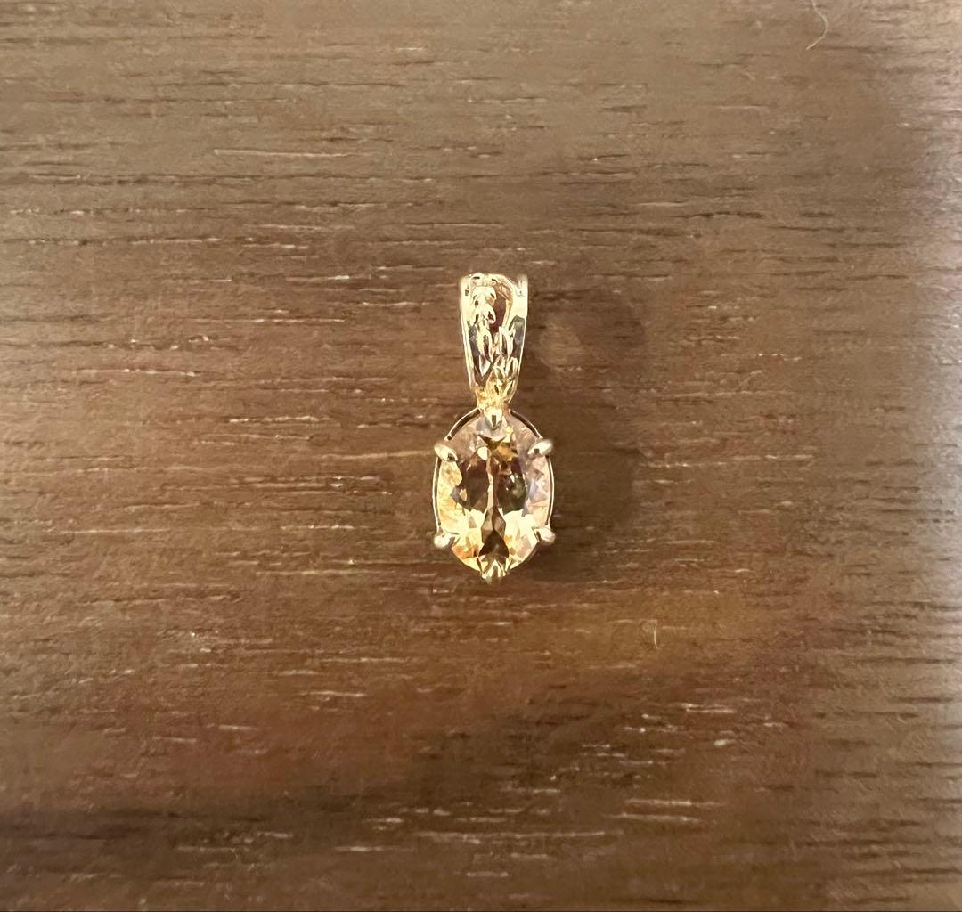 agete アガット　四季　秋　K10 トパーズ　ネックレス　チャーム