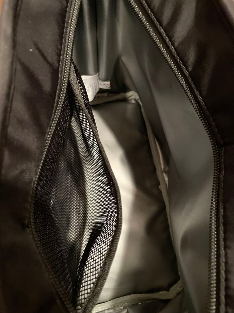 ランバンスポール保冷カートバッグ　 黒い編み込みトートバッグ　かごバッグ