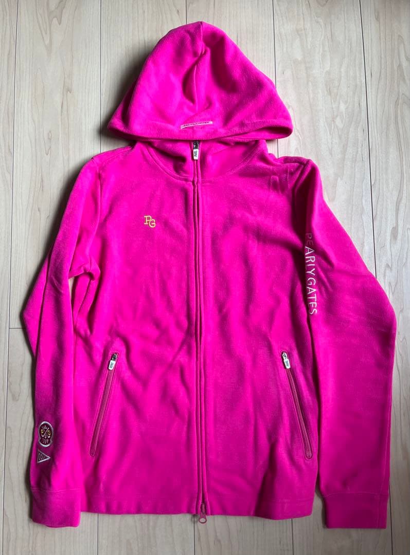 PEARLY GATES フリースフルジップアップブルゾン　レディース