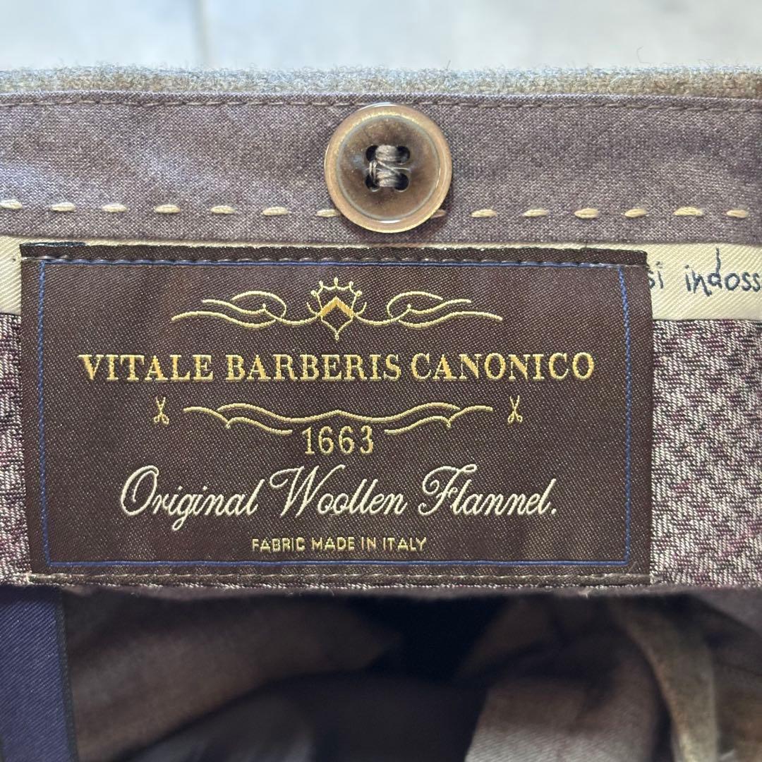 【極美品】GERMANO カノニコ ウールフラノサイドアジャスターパンツ 44