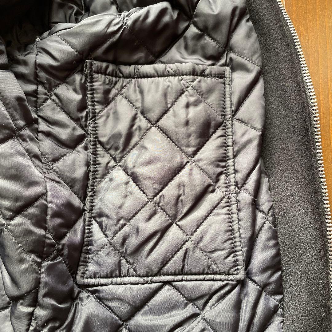 ウールレザー ジップアップスタジャン