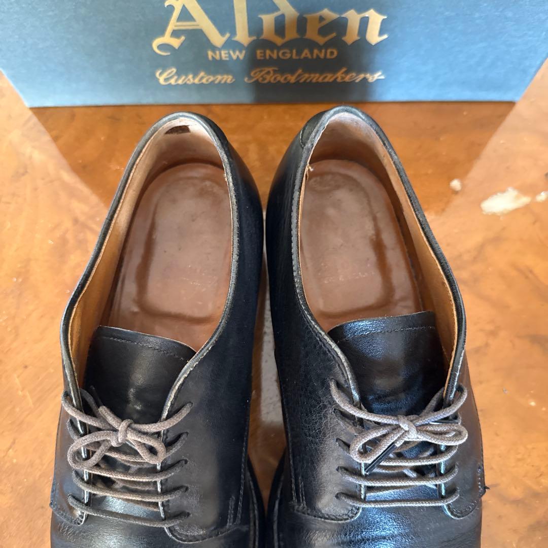 ALDEN ストレートチップ　BLACK CALF LEATHER SOLE