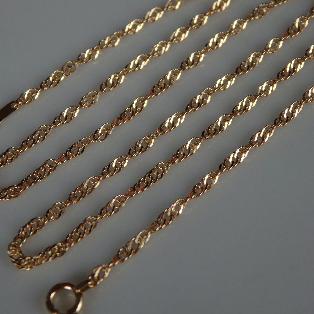 とも　k18ネックレス　スクリューチェーン　1.85㎜幅　つけっぱなし