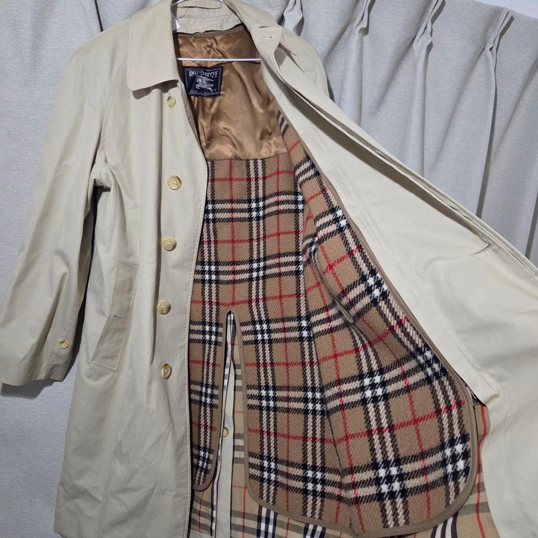 美品　BURBERRY VINTAGE ノバチェックステンカラーコート ライナー