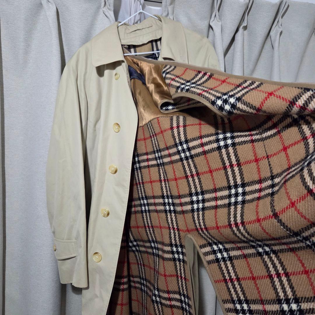 美品　BURBERRY VINTAGE ノバチェックステンカラーコート ライナー