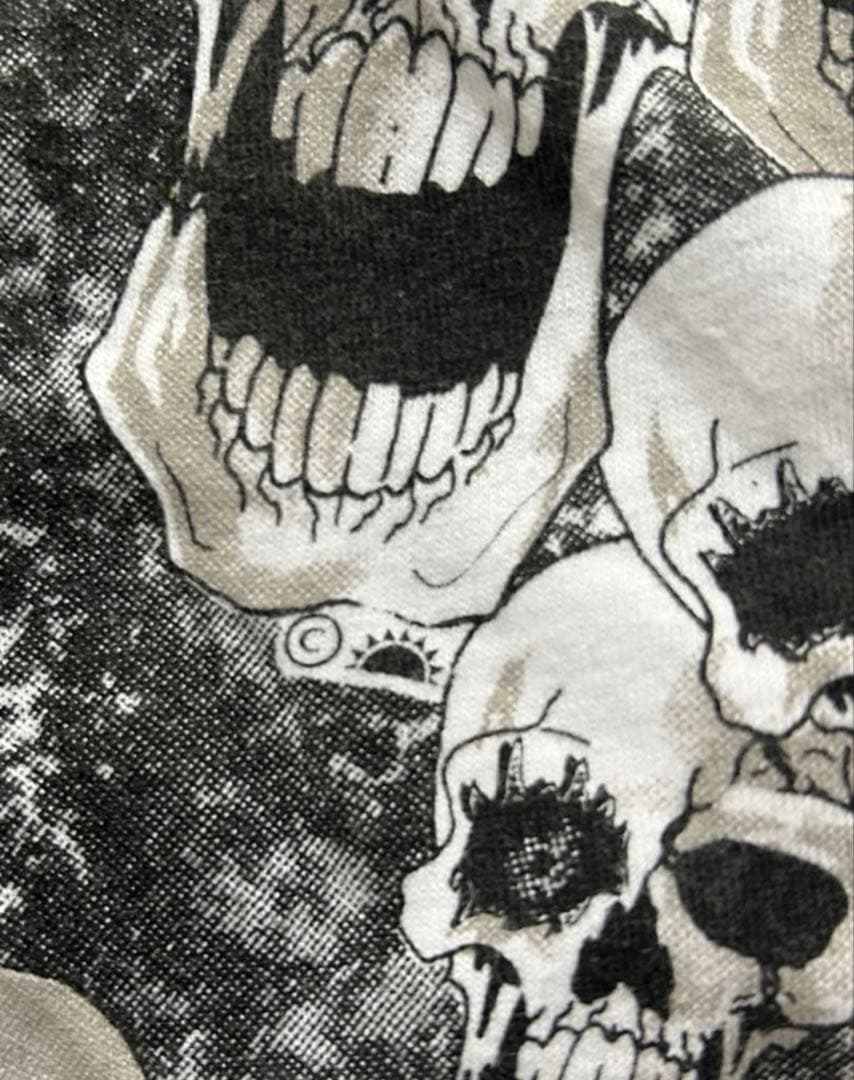 こ*ち様 逸品！80s~90s スカル総柄Tシャツ XL ユニセックス