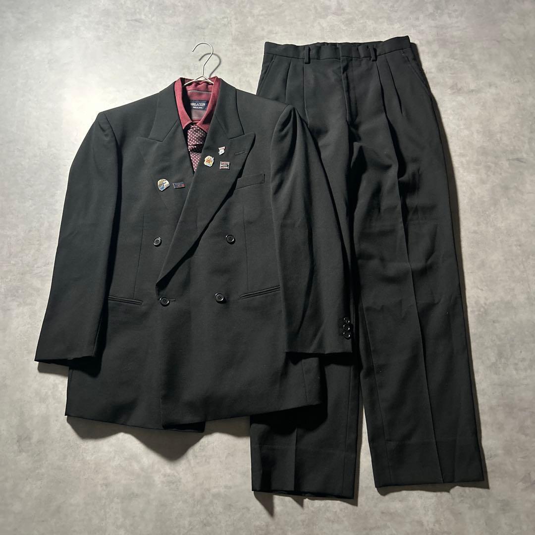 （NA）ヴィンテージ ダブル セットアップ シャツ ネクタイ ピンバッチセット