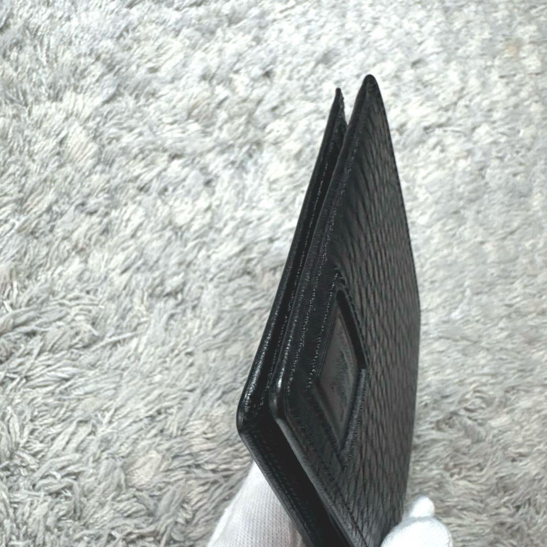 【未使用】BURBERRY バーバリー 二つ折り財布 レザー ブラック