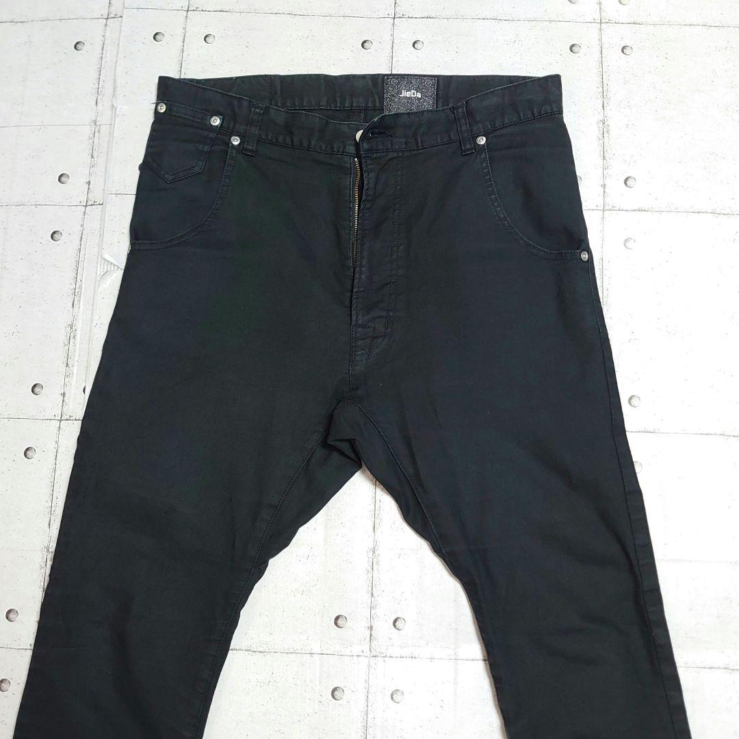 JieDa カラーデニム サルエル ジエダ ブラック×ホワイト L