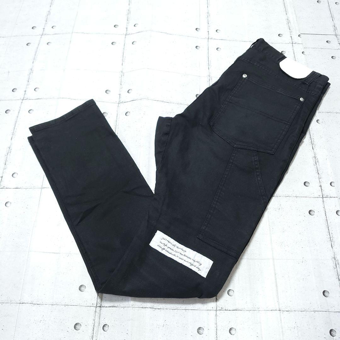 JieDa カラーデニム サルエル ジエダ ブラック×ホワイト L