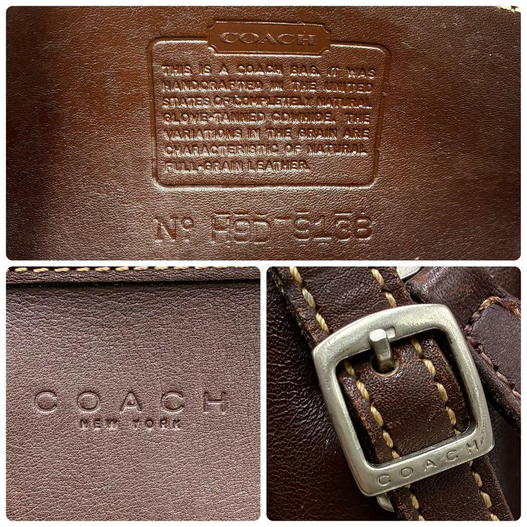 ✨美品✨オールドコーチ　ショルダーバッグ　USA製　レザー　ブラウン