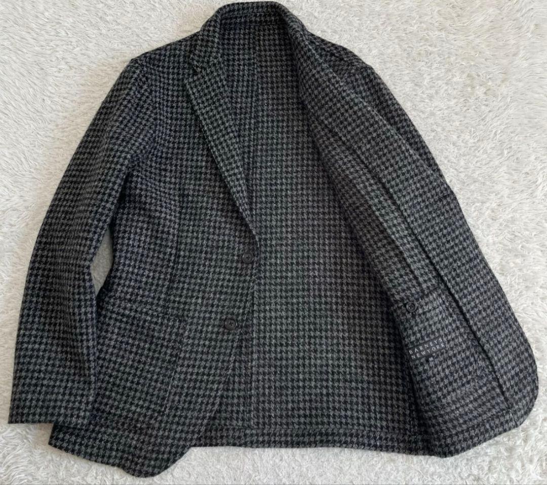 バーニーズニューヨーク ハリスツイード 千鳥格子 段返り3B ジャケット