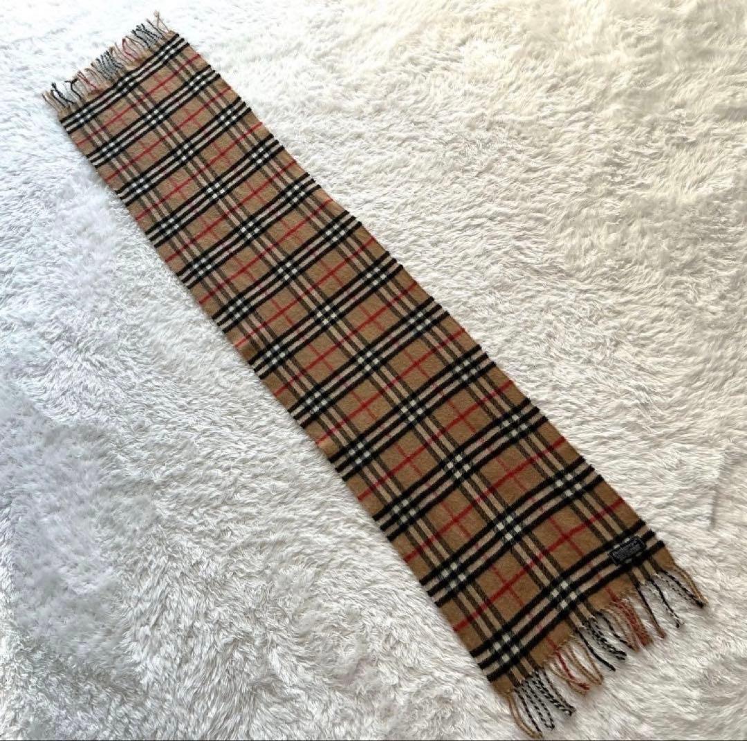 Burberrys カシミア100% チェックマフラー