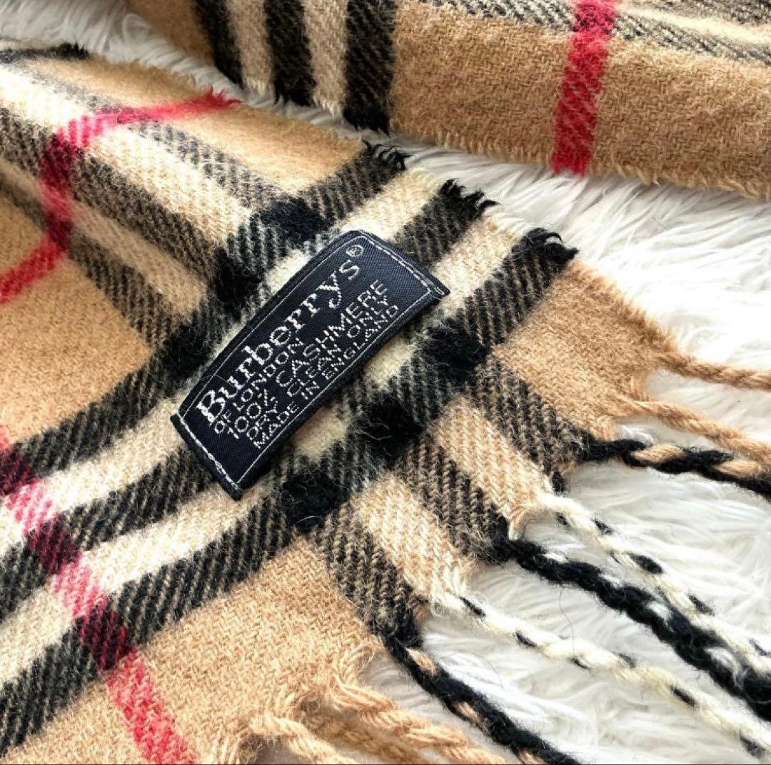 Burberrys カシミア100% チェックマフラー