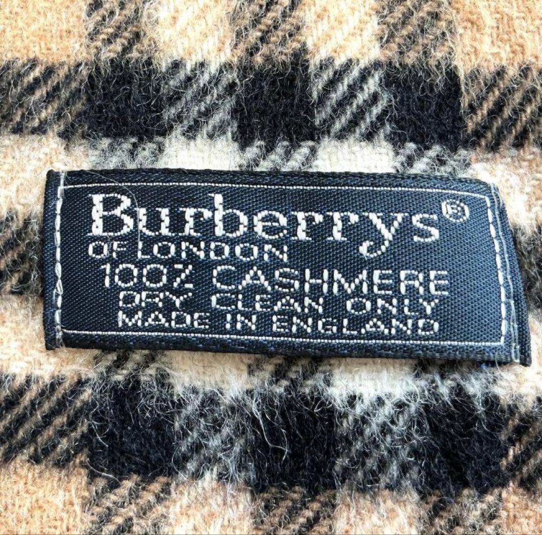Burberrys カシミア100% チェックマフラー