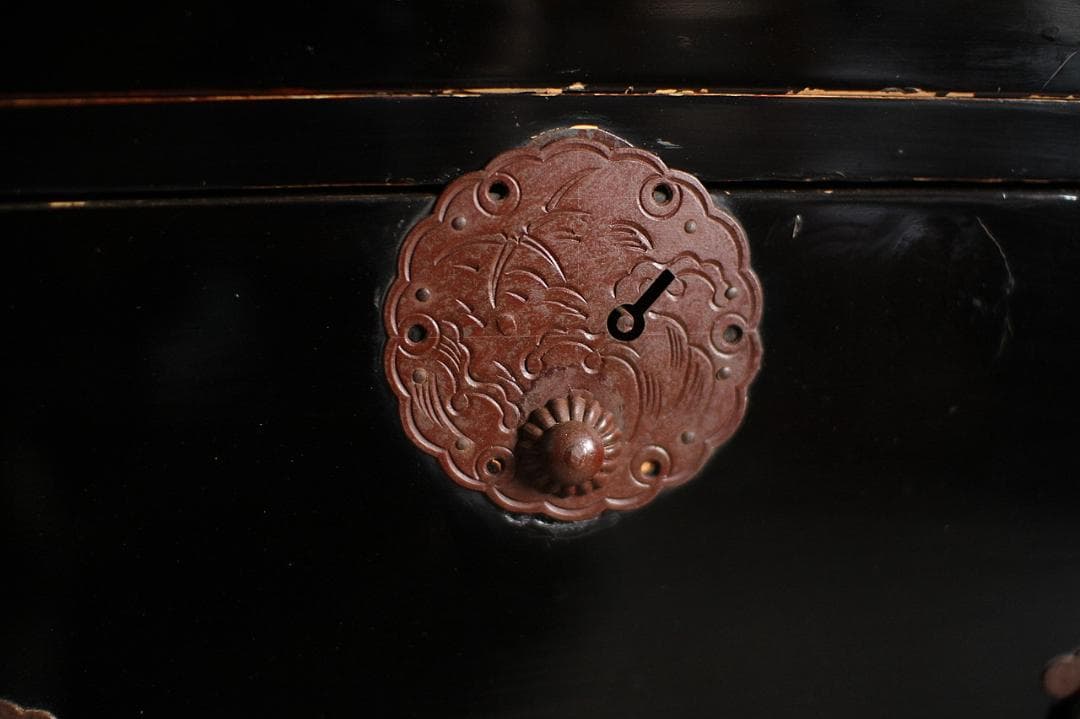 綺麗な丸金具庄内箪笥　4杯　タンス　収納　古家具　古民家　時代家具