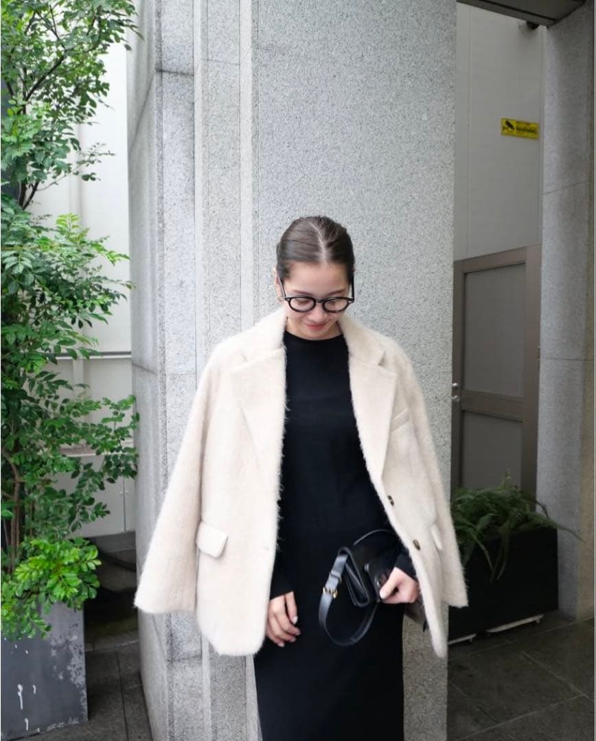 basement online モヘアシャギージャケットコート