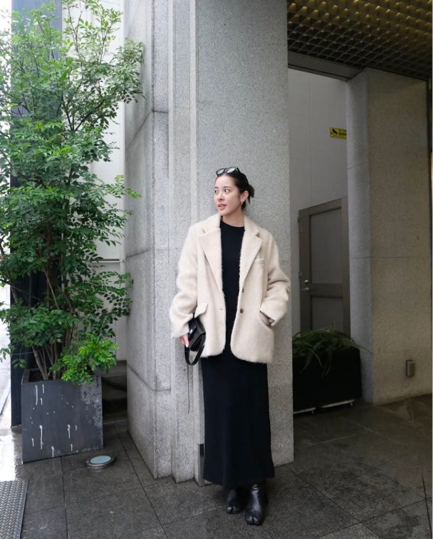 basement online モヘアシャギージャケットコート