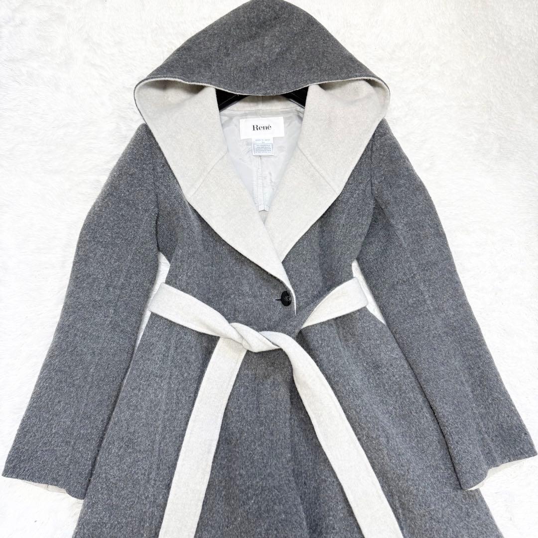 【美品✨】ルネ　コート　リバーコート　羽織り　アウター　バイカラー　34