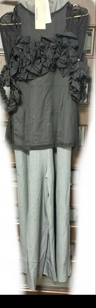 あっぷるさん専用　ANDRESD ruffled bustier pants