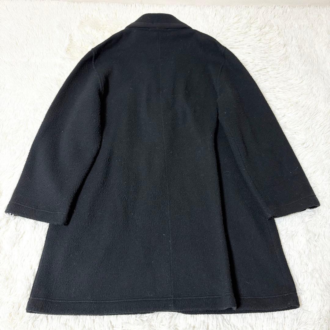 サルヴァトーレ フェラガモ ロングコート黒 M ガンチーニ フリース アウター
