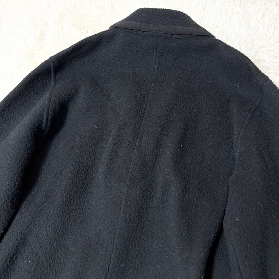 サルヴァトーレ フェラガモ ロングコート黒 M ガンチーニ フリース アウター