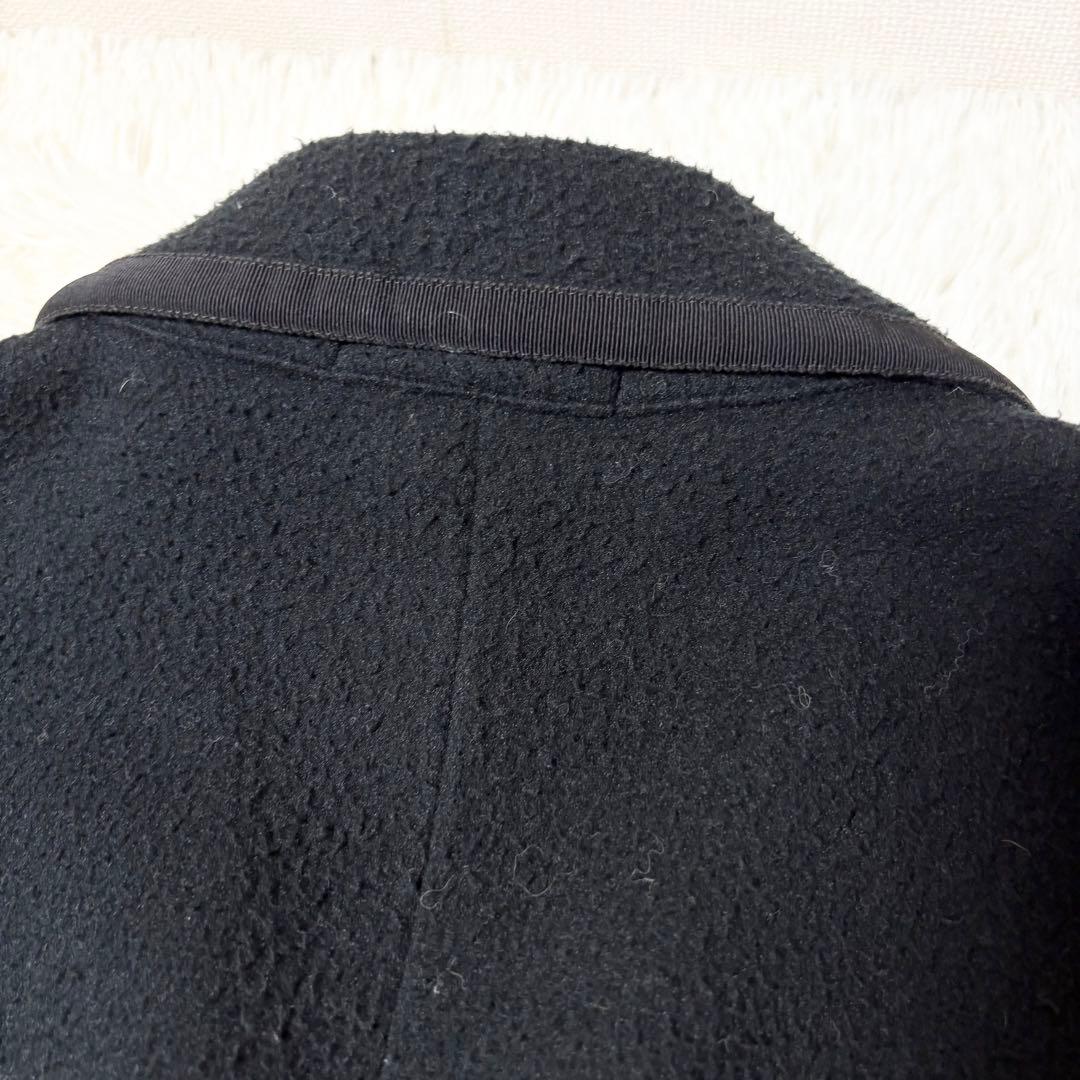 サルヴァトーレ フェラガモ ロングコート黒 M ガンチーニ フリース アウター