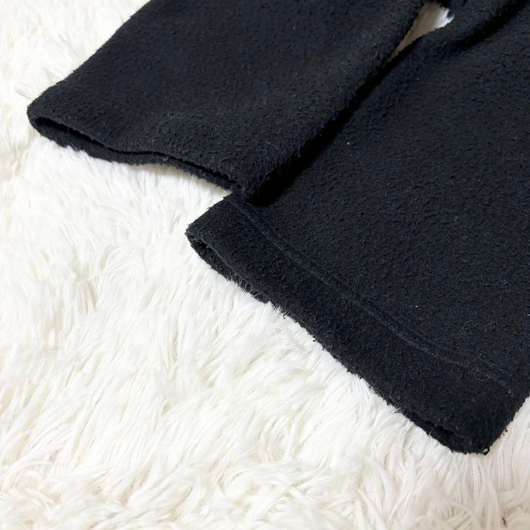 サルヴァトーレ フェラガモ ロングコート黒 M ガンチーニ フリース アウター