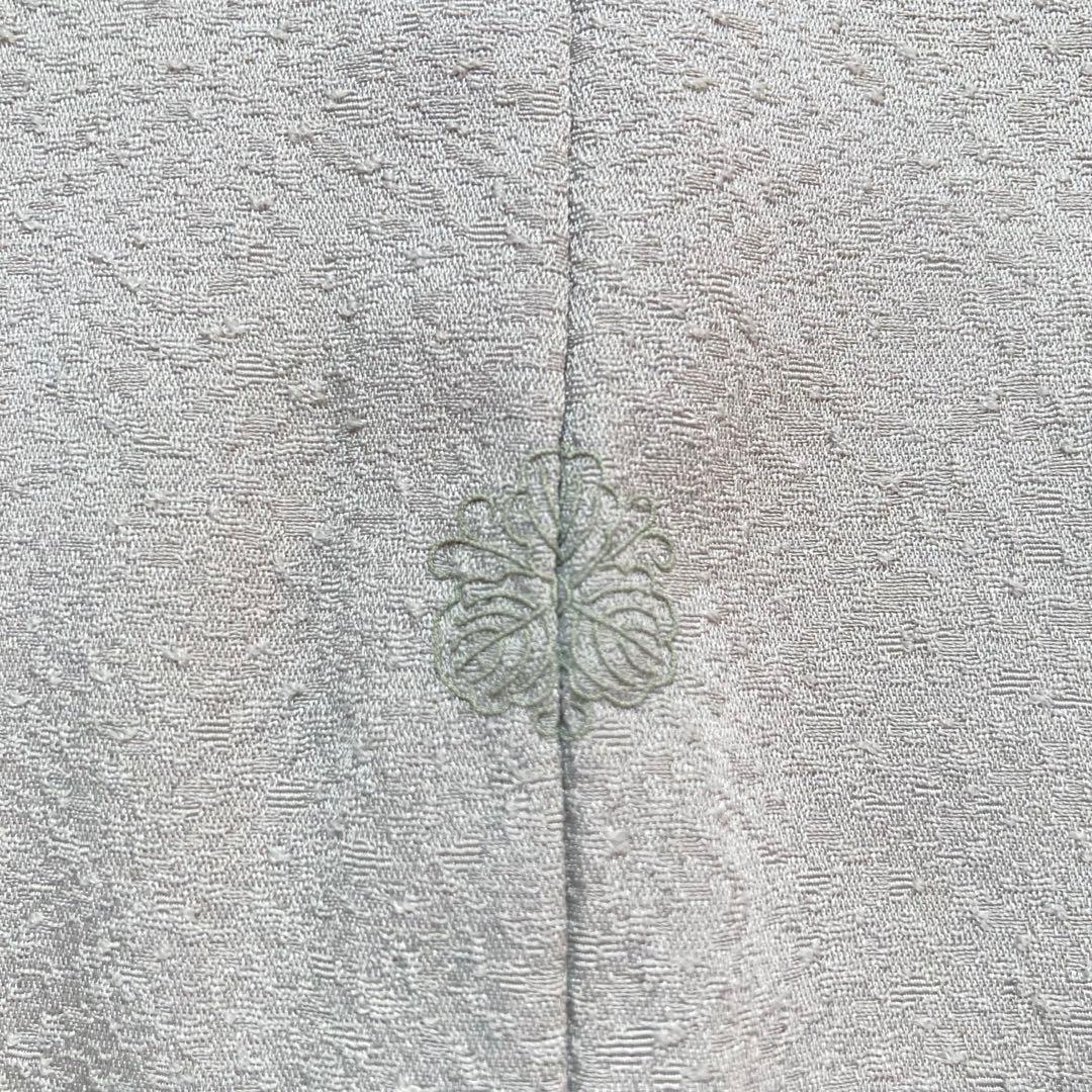 【美品✨】東レシルック　さんび　洗える着物　熊谷好博子　色無地　灰みの黄緑色P6