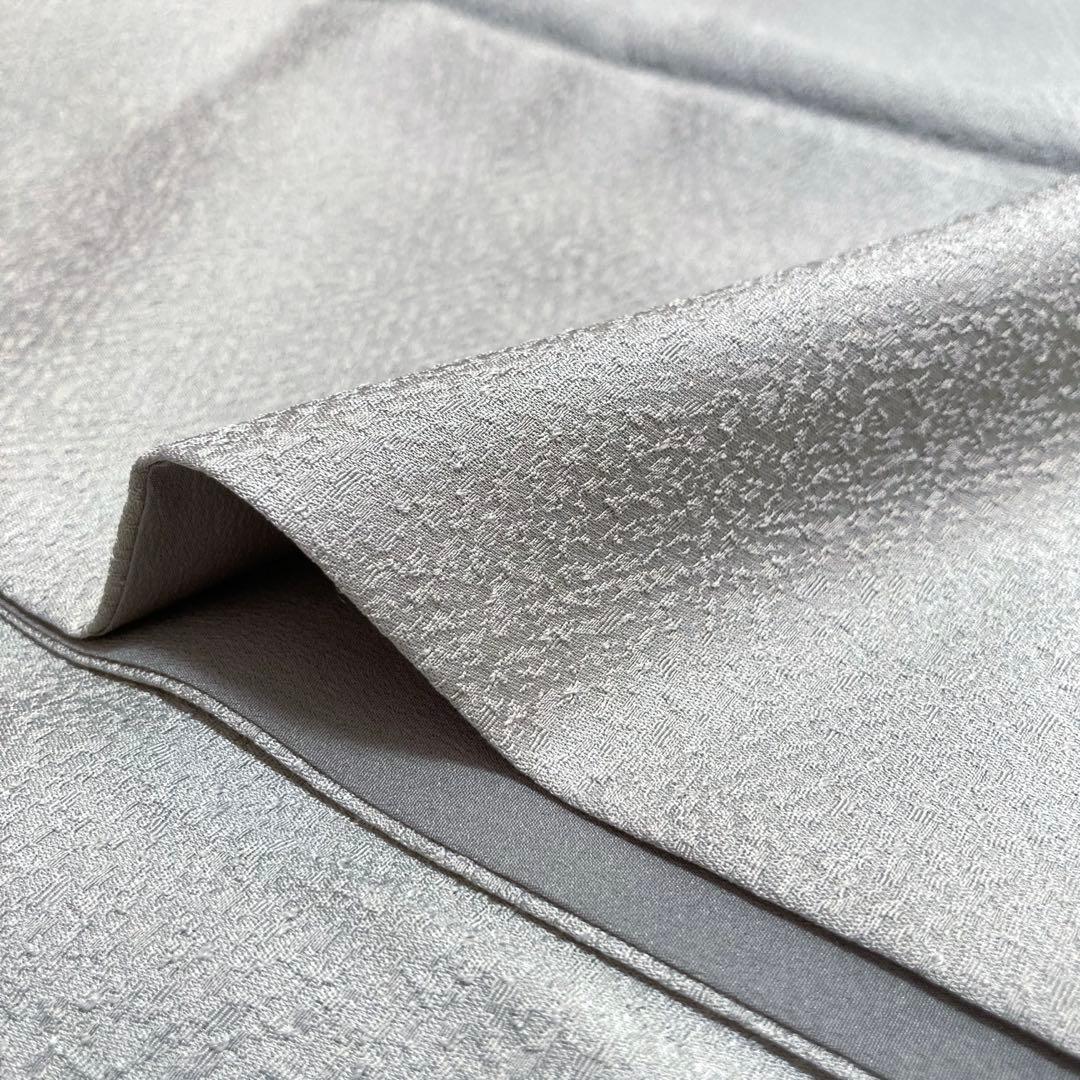 【美品✨】東レシルック　さんび　洗える着物　熊谷好博子　色無地　灰みの黄緑色P6