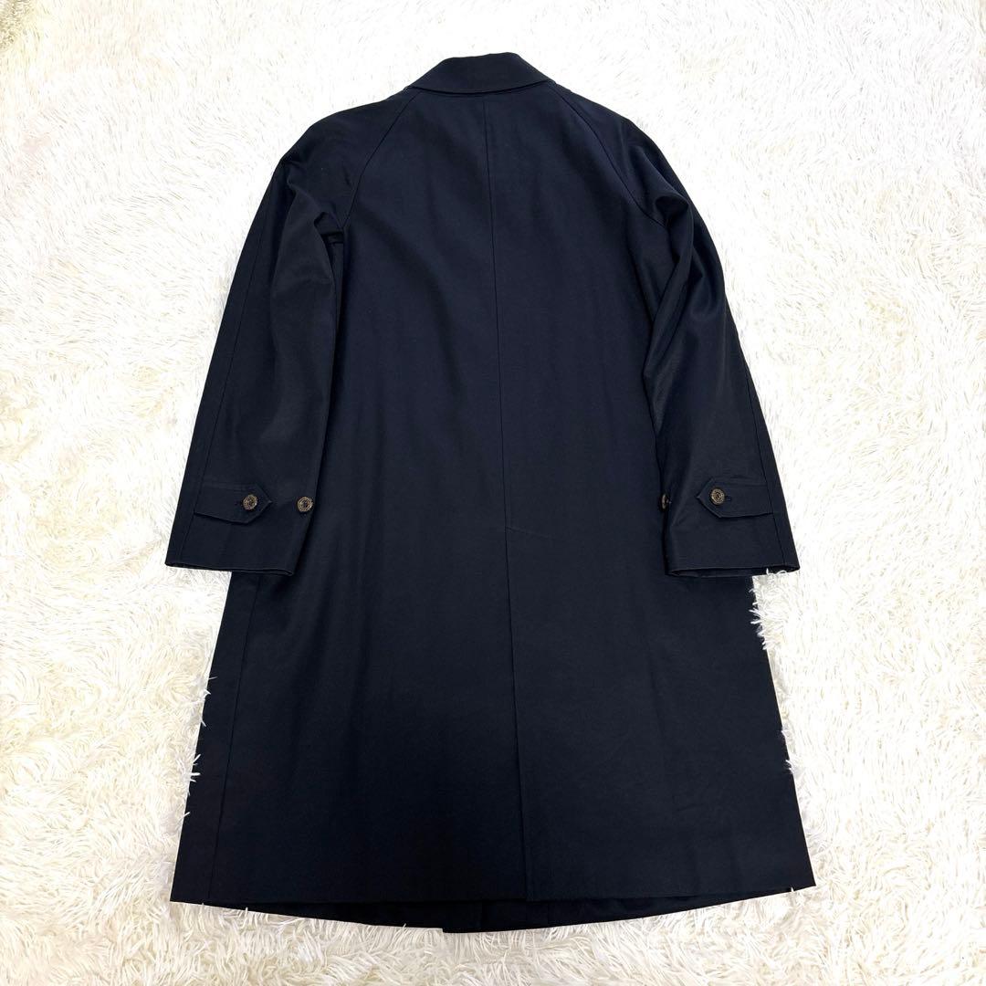 【美品】バーバリーブルーレーベル 裏地ノバチェック 黒 ステンカラーコート 38
