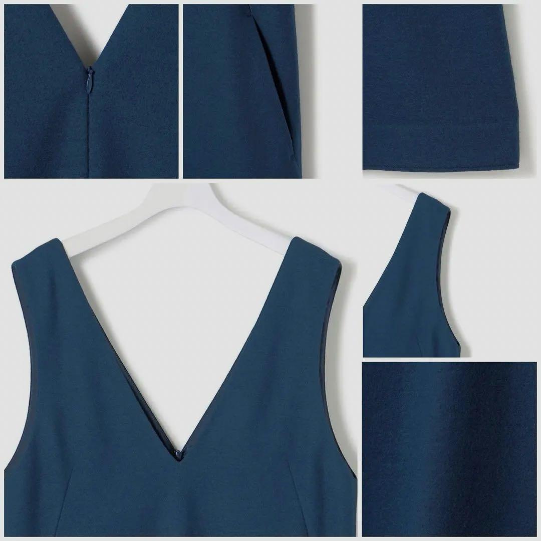 大きいサイズ46＊２３区 上質ウール圧縮 ジャージーワンピース＊自由区ICB組曲