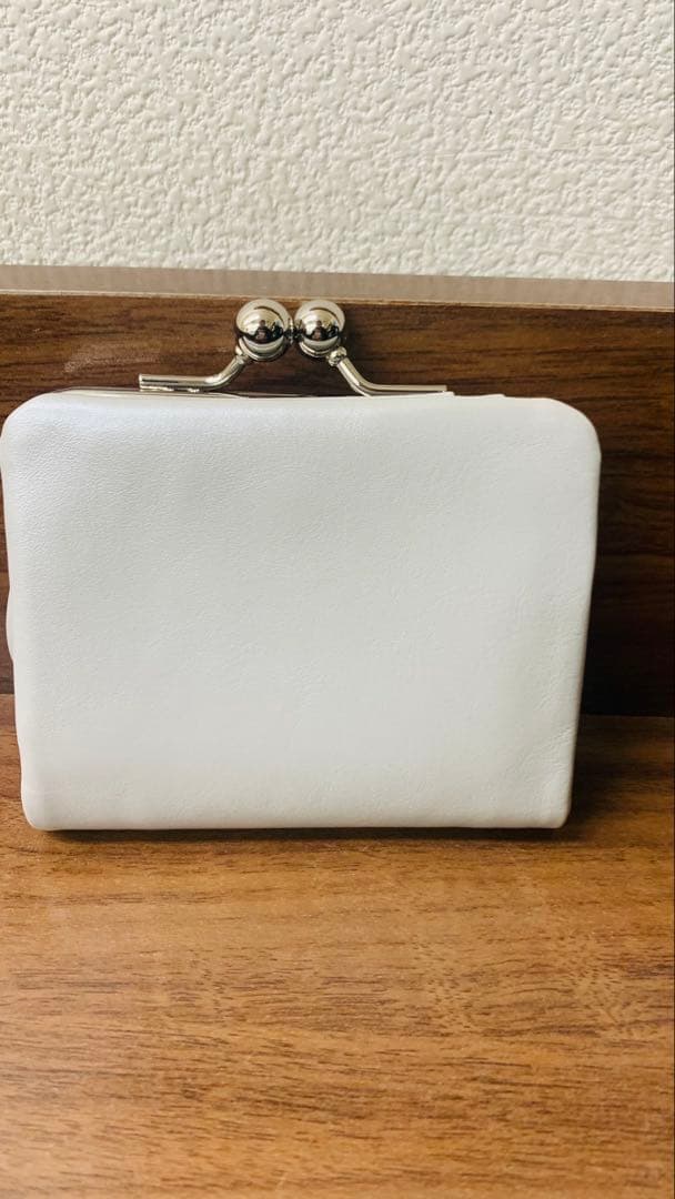 MARY QUANT フレンチシームガマロ ウォレット シルバー 財布 がま口