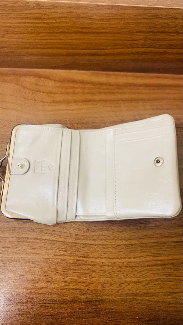 MARY QUANT フレンチシームガマロ ウォレット シルバー 財布 がま口