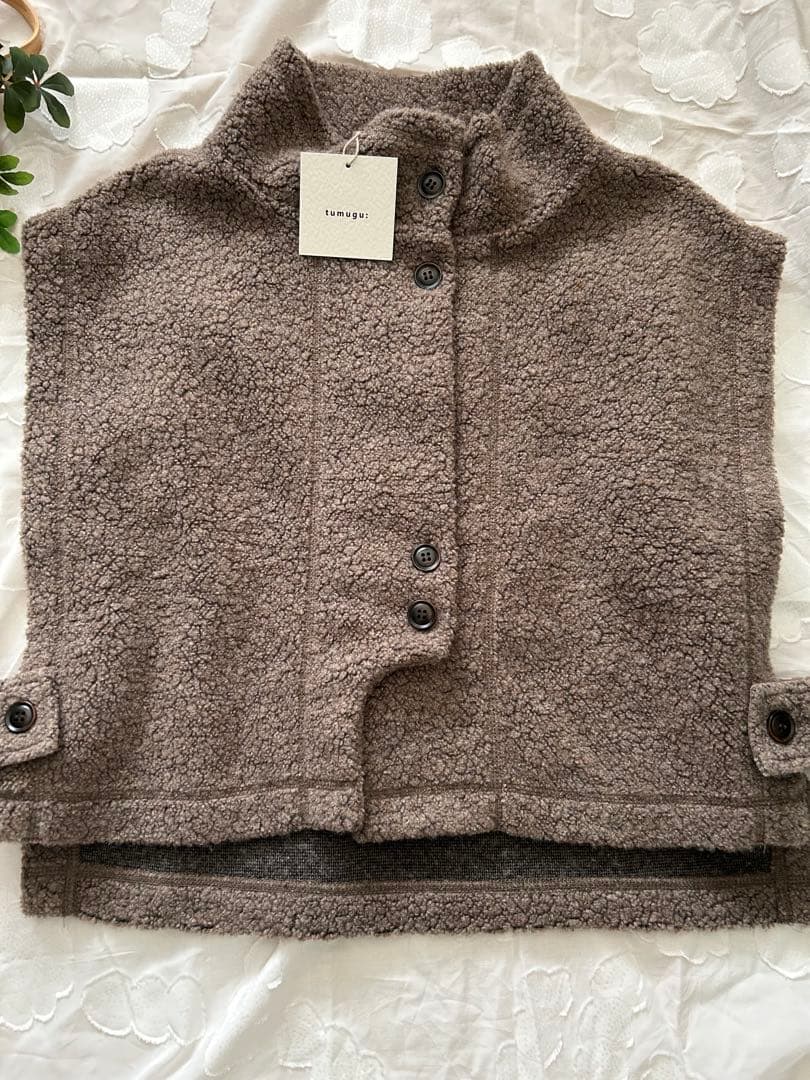 tumugu ツムグシープパイルウールベスト