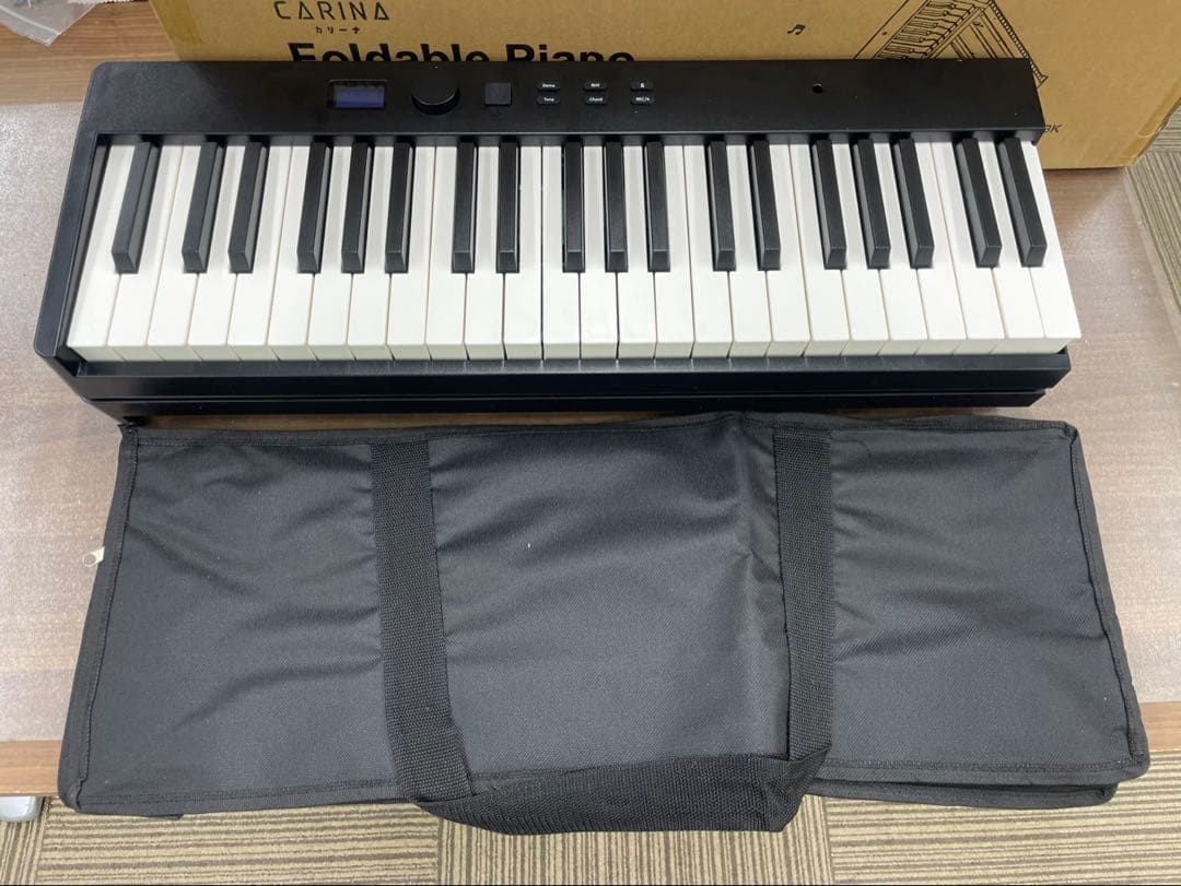 折りたたみ電子ピアノ　88鍵盤　充電タイプ　ブラック