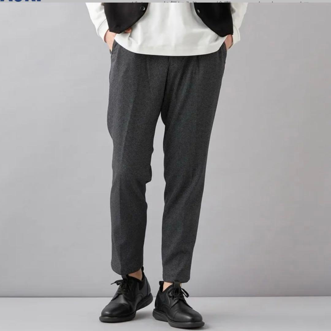 【未使用タグ付】パジャマスーツプリントジャージセット 千鳥格子 グレーゆったりL