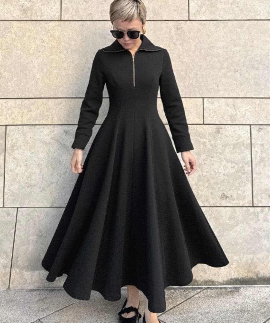 JENNE フレアカットワンピース ブラック M