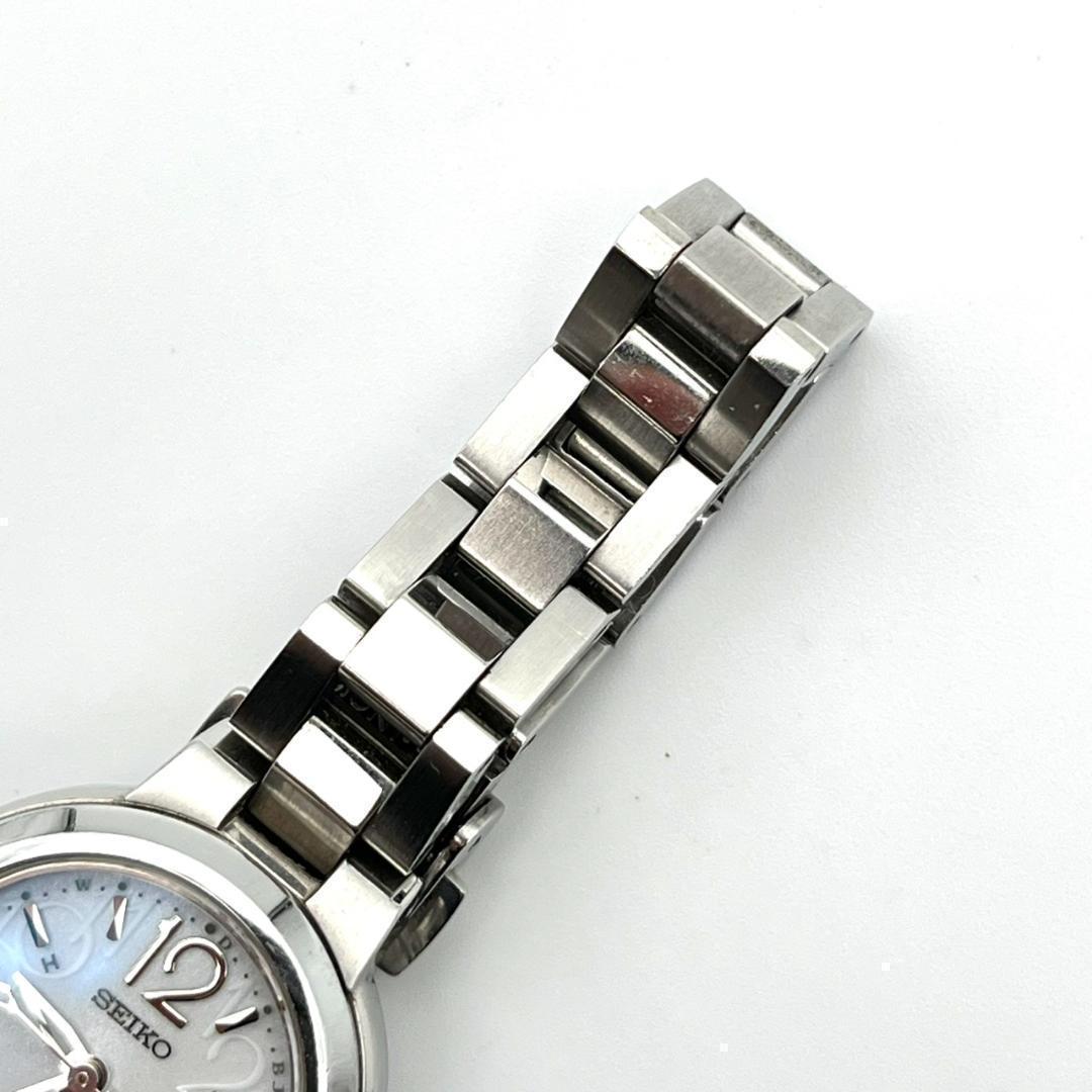 美品 セイコー 腕時計 ルキア 電波ソーラー電池 ラウンド 3針 レディース