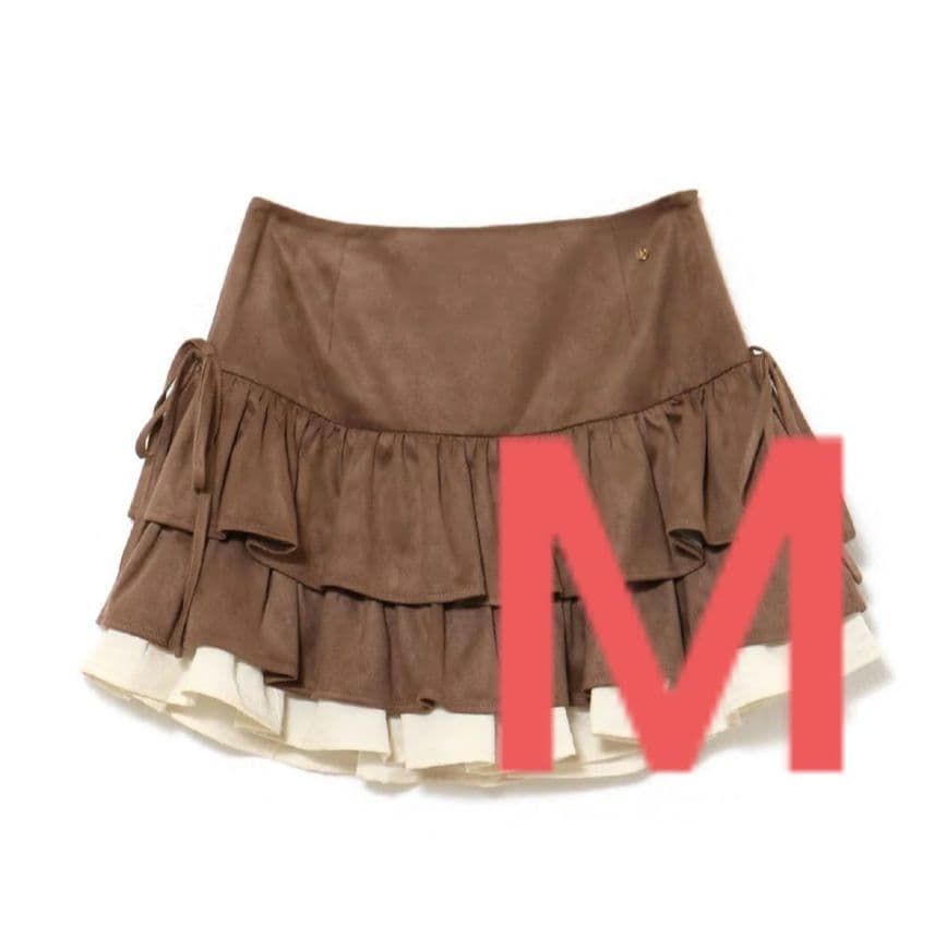 即日発送Mel gather skirt andmary ブラウン Mサイズ