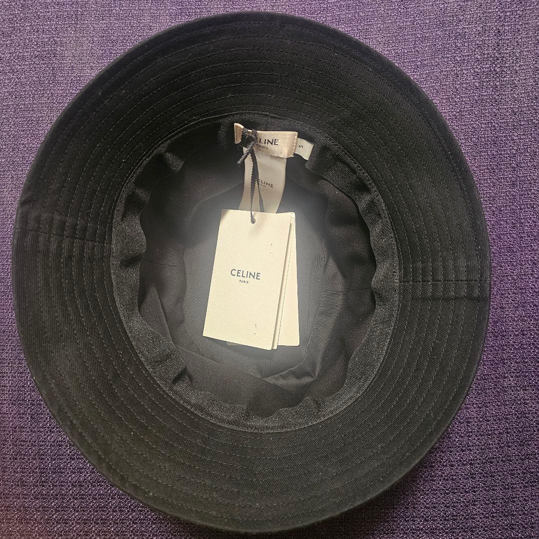 CELINE セリーヌ バケット ハット S 黒　タグ有