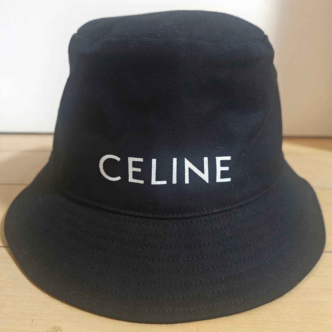 CELINE セリーヌ バケット ハット S 黒　タグ有