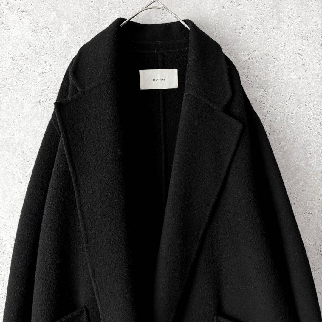 近年モデル✨TODAYFUL wool over coat ブラック　36